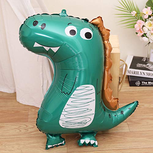 ifundom 12 Unids Bebé Dinosaurio Globo Conjunto Dinosaurio Foil Animal para Niños Cumpleaños Cumpleaños Dinosaurio Ducha Ducha Decoraciones