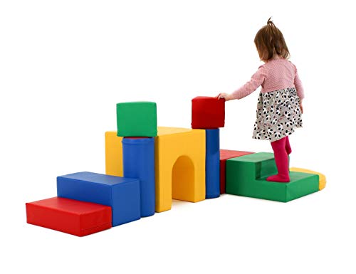 IGLU 11 XL Bloques de Espuma Figuras de Construcción Juguete para Aprendizaje Creativo Infantil Conjunto de Cubos Multicolores