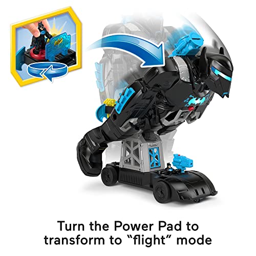 Imaginext DC Batbot modo vuelo Robot de juguete con luces y sonidos, figura y accesorios (Mattel GWT23)