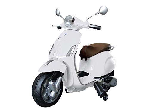 Indalchess Vespa ELÉCTRICA NIÑOS 12V Modelo Primavera, Blanca