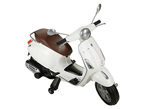 Indalchess Vespa ELÉCTRICA NIÑOS 12V Modelo Primavera, Blanca