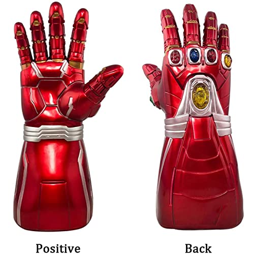 Iron Man Infinity Gauntlet Glove LED con gema extraíble para niños Halloween Cosplay Disfraz Props Juguetes Child