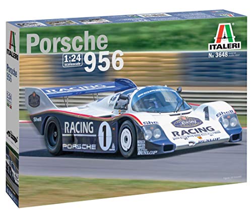 Italeri 3648S 1:24 Porsche 956-réplica Fiel, modelismo, Hobby, encolado, Kit de plástico, Montaje, Multicolor (3648)