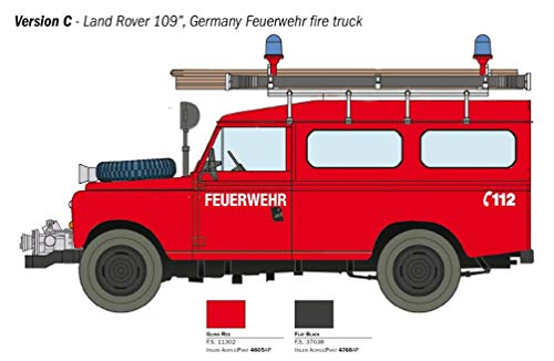 Italeri 3660S 1:24 Land Rover Fire Truck-réplica Fiel, modelismo, Hobby, encolado, Kit de plástico, Montaje, Color unlackiert (3660)