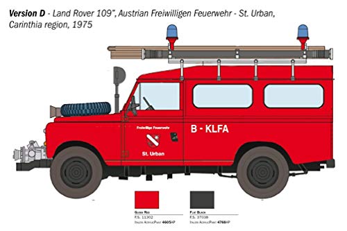 Italeri 3660S 1:24 Land Rover Fire Truck-réplica Fiel, modelismo, Hobby, encolado, Kit de plástico, Montaje, Color unlackiert (3660)