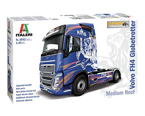 Italeri 3942S 1:24 Volvo FH4 Globetrotter/Medium Roof, réplica fiel a la original, maquetas, manualidades, hobby, pegar, kit de construcción de plástico, montaje