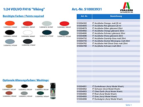 Italeri 510003931 1: 24 Volvo FH16 Viking