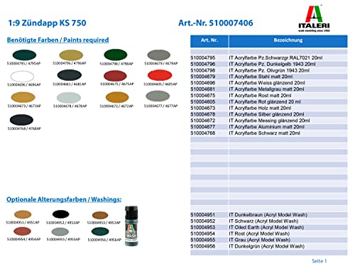 Italeri 7406 1:9 Zündapp KS 750-modelismo, maqueta, Hobby, Pegamento, Kit de plástico, sin Pintar, Color unvarnished