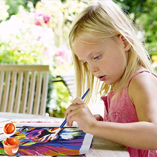 ivaxdayuqan - Kit de pintura al óleo para bricolaje, con cepillos y pinturas para adultos y niños mayores de 16 x 20 pulgadas sin marco