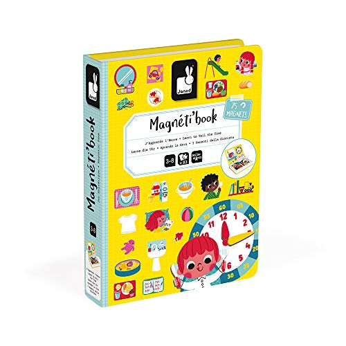 Janod - Magneti'Book Aprendo la Hora Juego Educativo, Multicolor (J02724)