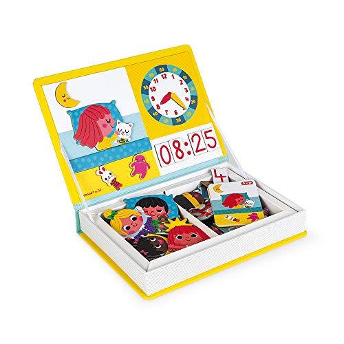 Janod - Magneti'Book Aprendo la Hora Juego Educativo, Multicolor (J02724)