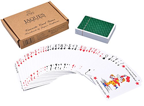 Jaques de Londres Canasta - Premium Luxury Plasti-Cote Jugando Cartas de Canasta - Completo con Hojas de Puntuación de Canasta