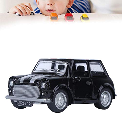 Jeanoko 2 Tipos Durable Coche Juguete Pull-Back Vehículo Juguete para Niños (BMW mini bandera versión negro)