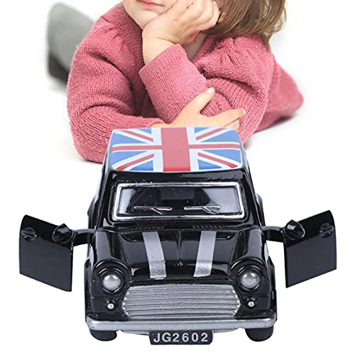 Jeanoko 2 Tipos Durable Coche Juguete Pull-Back Vehículo Juguete para Niños (BMW mini bandera versión negro)