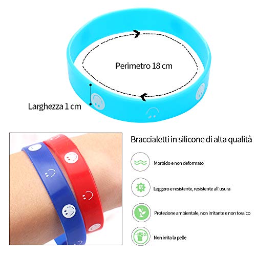 JiaLe Pulsera de Silicona, Pulsera de Goma Deportiva, artículos de Pulsera para la Fiesta, Regalo de cumpleaños, Regalo, 9 Colores, 30 Piezas, Adecuado para Adultos y niños