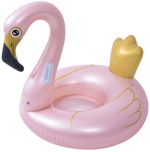 Jilong Warer Lounger Hinchable Gold Flamingo, Color Rosa y Dorado, 37586