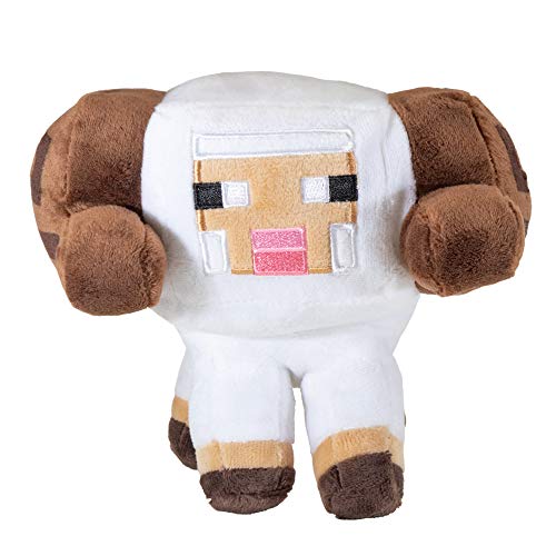 JINX Minecraft Earth Happy Explorer - Peluche de Oveja con Cuernos, Multicolor, 6 Pulgadas