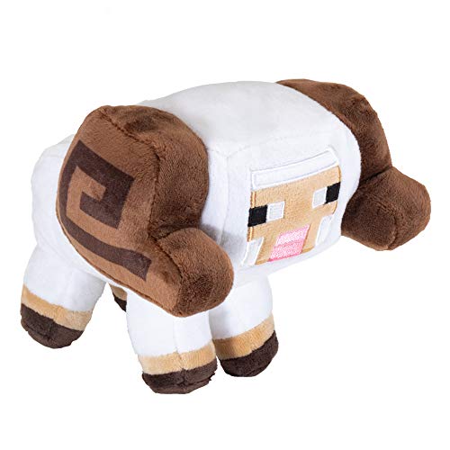 JINX Minecraft Earth Happy Explorer - Peluche de Oveja con Cuernos, Multicolor, 6 Pulgadas