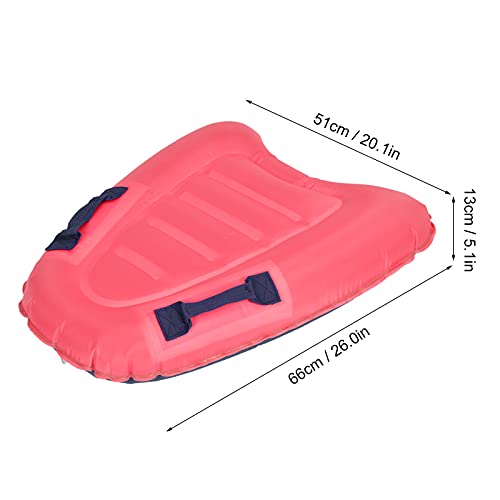 Jinyi Tabla de Bodyboard Inflable portátil, Conveniente para Llevar Tabla de Cuerpo de Surf de Verano Tabla de Bodyboard de Playa portátil Tabla Flotante para Agua para la Playa(Pink)