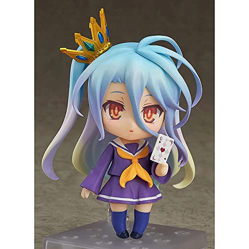 JJILY Figuras De Anime NO Game NO Life Shiro Nendoroid Q Version Figuras De Acción Juguetes Muñecas Modelo Personajes De Anime Decoraciones Adornos Coleccionables para Fanáticos del Anime