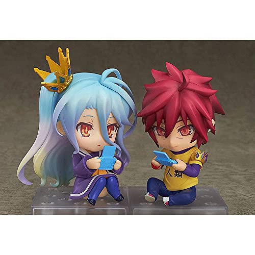 JJILY Figuras De Anime NO Game NO Life Shiro Sora Nendoroid Q Version Figuras De Acción Juguetes Muñecas Modelo Personajes De Anime Decoraciones Adornos Coleccionables para Fanáticos del Anime(Sora)