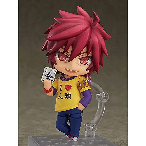 JJILY Figuras De Anime NO Game NO Life Shiro Sora Nendoroid Q Version Figuras De Acción Juguetes Muñecas Modelo Personajes De Anime Decoraciones Adornos Coleccionables para Fanáticos del Anime(Sora)