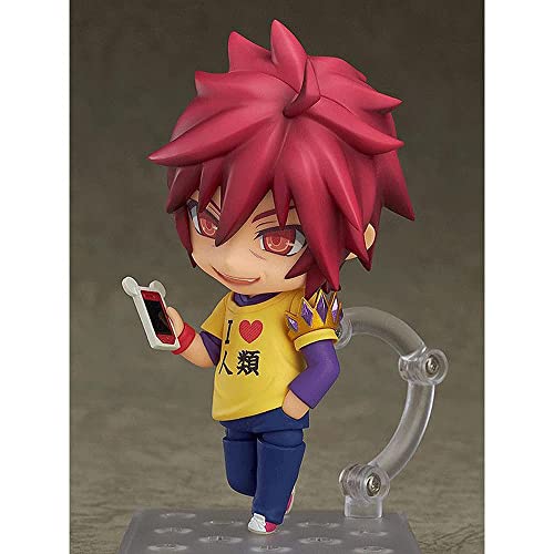 JJILY Figuras De Anime NO Game NO Life Shiro Sora Nendoroid Q Version Figuras De Acción Juguetes Muñecas Modelo Personajes De Anime Decoraciones Adornos Coleccionables para Fanáticos del Anime(Sora)