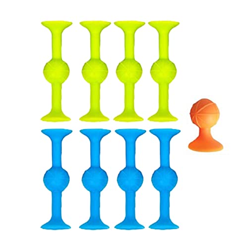 JKKJ Pop Sucker, 12 piezas grandes de silicona ventosa Set de bloques de construcción, juguetes montados, ventosa de succión divertida, juguetes educativos interactivos para niños (12 unidades)