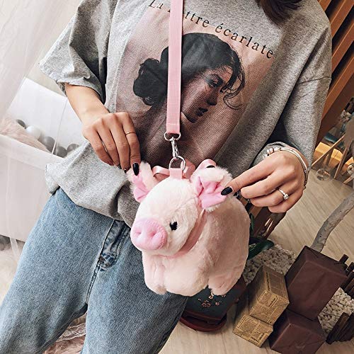 JMHomeDecor Juguetes De Peluche Lindo Cerdo Rosa Grande Relleno Bandolera Bolsos De Hombro Juguetes Clave Teléfono Monedero Bolso Animales Muñecas Mochila Regalo