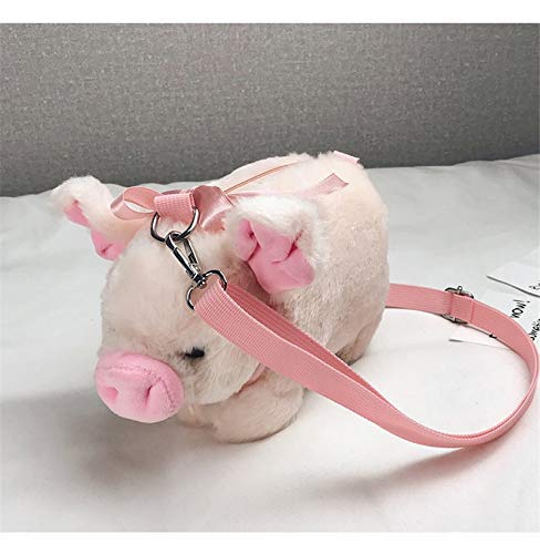 JMHomeDecor Juguetes De Peluche Lindo Cerdo Rosa Grande Relleno Bandolera Bolsos De Hombro Juguetes Clave Teléfono Monedero Bolso Animales Muñecas Mochila Regalo