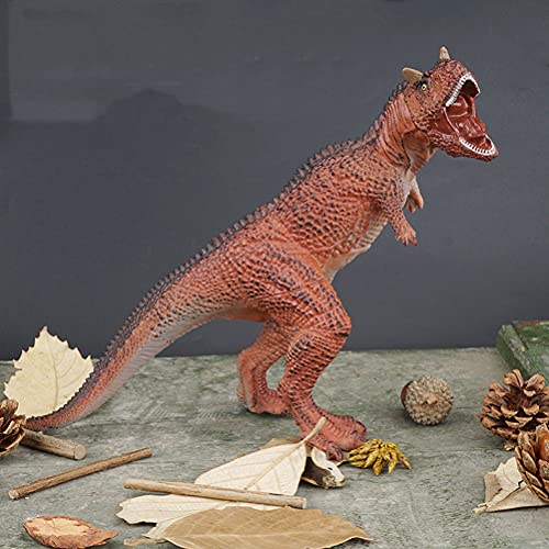 JOKFEICE Dinosaur Toys - Figura de dinosaurio realista grande y suave Carnotaurus dinosaurio, proyecto de ciencia, juguetes educativos, regalo de cumpleaños, decoración de pastel para niños