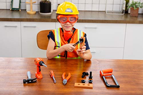 JOYIN Juguetes de Herramientas con Ropa Cosplay Disfraz de Trabajador de construcción para niños de 3-6 años