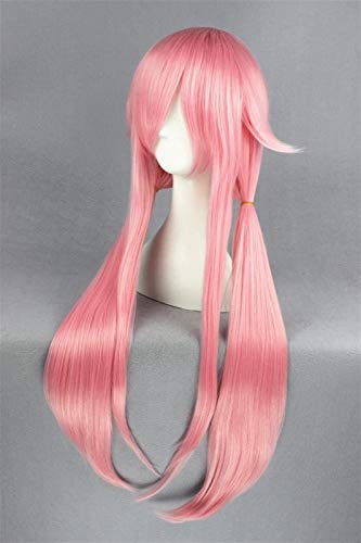 Jsmhh Anime Cosplay peluca for Murata Tomosa Mirai Nikki Gasi Yuno Pelucas de pelo sintético con peluca libre