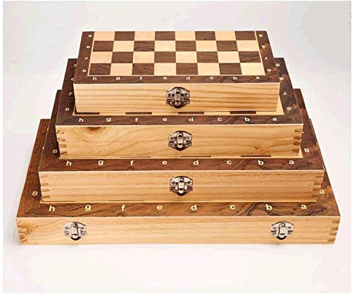 Juego de ajedrez Divertido Juego de ajedrez de Madera magnética con Tablero Plegable y Ranuras de Almacenamiento de Amplificador Incluye 2 Reinas adicionales para Adultos Kid S/M/L/XL Juego