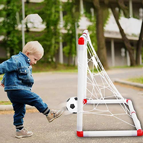 Juego de fútbol para niños, portátil desmontable, interacción entre padres e hijos, juegos de práctica de portería de fútbol en interiores al aire libre, borde redondeado de plástico, no tóxico y segu