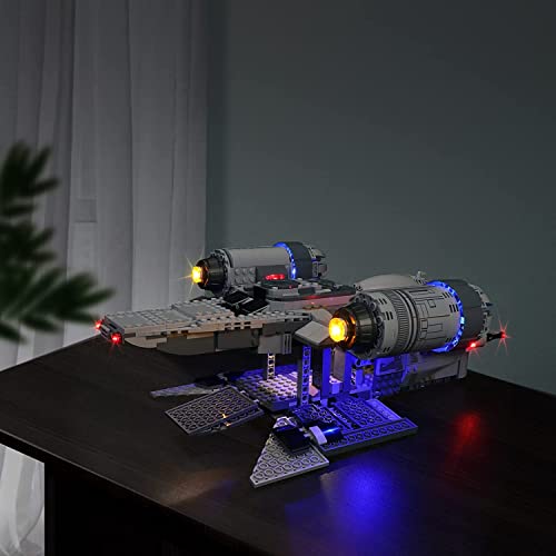 Juego de luces LED para Lego Star Wars The Mandalorian The Razor Crest, juego de luces compatible con el modelo de bloque de construcción