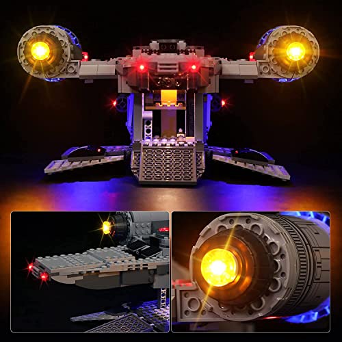 Juego de luces LED para Lego Star Wars The Mandalorian The Razor Crest, juego de luces compatible con el modelo de bloque de construcción