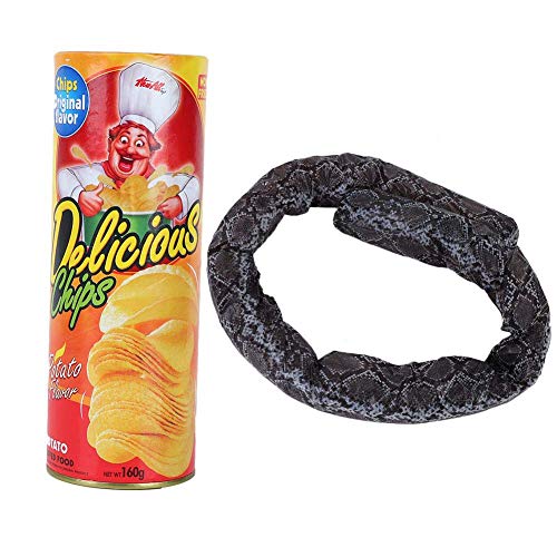 Juguete de broma, Patatas fritas Serpiente Pop Up Serpiente Broma Truco Juguetes Gag Broma Broma Halloween Día de los Inocentes con 1 Serpiente