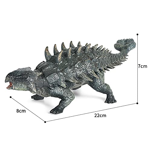 Juguete de dinosaurio, anquilosaurio con textura clara realista, figura de dinosaurio duradera que no se desvanece, juguete educativo de ciencia modelo de dinosaurio inodoro seguro, para decoración de