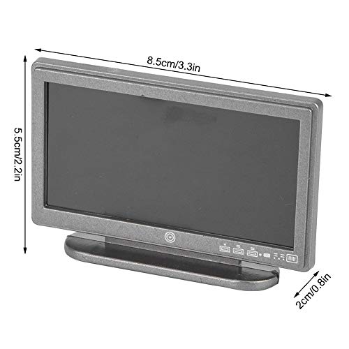 Juguete de la casa de muñecas de TV, Casa de muñecas en miniatura moderna Accesorios Muebles de juguete Pantalla plana Pantalla LCD TV Modelo de juguete para 1:12 Casas de muñecas