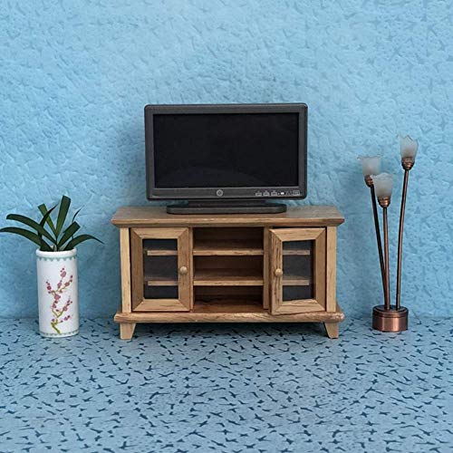 Juguete de la casa de muñecas de TV, Casa de muñecas en miniatura moderna Accesorios Muebles de juguete Pantalla plana Pantalla LCD TV Modelo de juguete para 1:12 Casas de muñecas