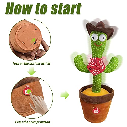 Juguete de peluche de cactus bailarín - Juguete de peluche de cactus bailarín - Juguete de baile de cactus, coche, hogar decoración