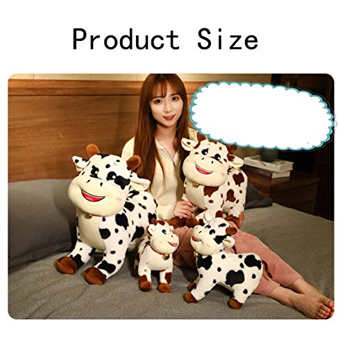 Juguete de peluche de vaca de simulación gigante, lindo cojín de ganado blanco, cojines suaves y grandes, edredón de peluche, juguetes de regalo para niños y niñas de 348 (color marrón, tamaño: 30 cm)