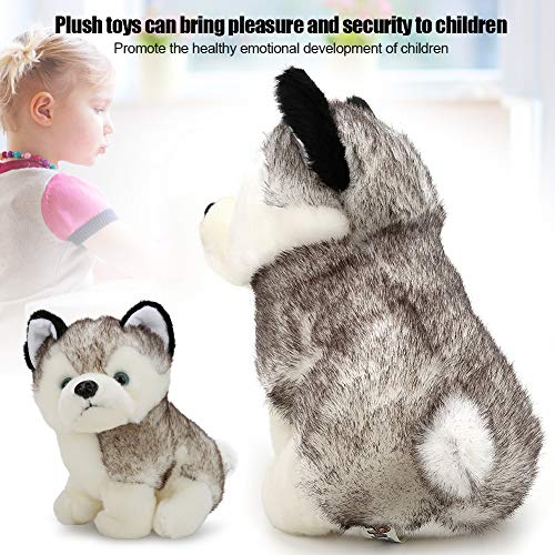 Juguete de peluche Husky, muñeco de peluche Husky de peluche Juguete de peluche para perro Husky regalo ideal para cumpleaños de niños Navidad y decoración del hogar(28cm)