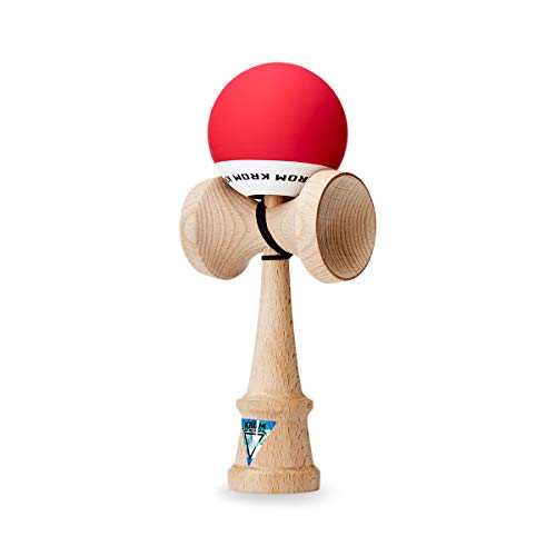 Juguete KROM Kendama – POP Red – Resistente y Duradero – Mejora tus Habilidades Cognitivas – Mejora el Balance, los Reflejos y la Creatividad – Kendama Modelo Pro Hecho Para Principiantes y Expertos