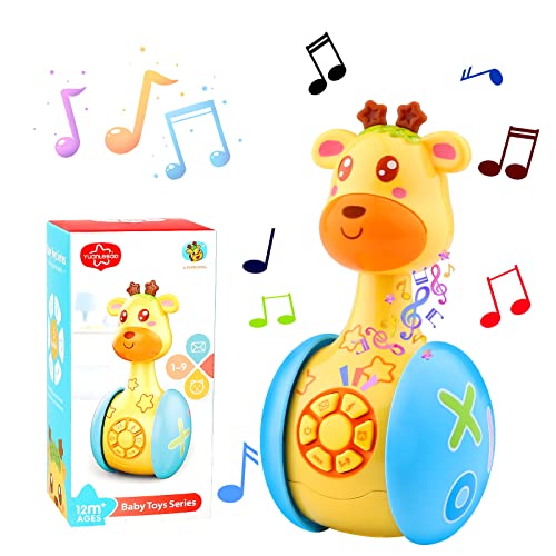 Juguete para bebé – Juguete musical para bebé, dibujos animados, jirafa, para niños pequeños, juguete de sonido con música y luces para niños y niñas