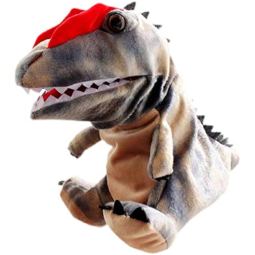 Juguetes de dinosaurios Marionetas de mano para niños Figuras de dinosaurio suaves Juego de regalos para niños Animal World Action Toy (Dilophosaurus, 25 cm)