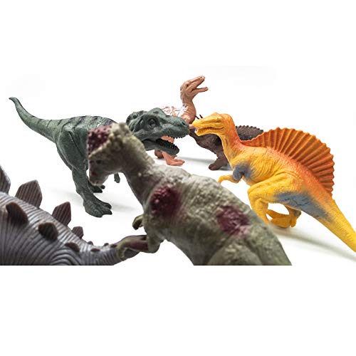 Juguetes de Figuras de Dinosaurios 6 Piezas Juego de Juguetes de Dinosaurios realistas de plástico Surtido de 7 "para niños Frescos y educación de niños pequeños (Tyrannosaurus Toy Set of 6)