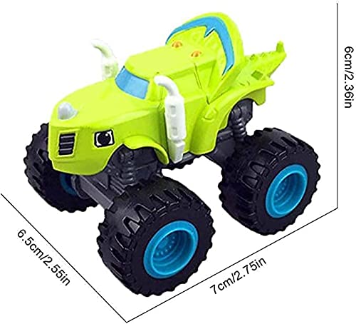 Juguetes de regalo para niños 6 piezas de juguetes Monster Machine, Monster Cars,dibujos animados Seis tipos de llamas y Robot Monsters Bigfoot Off-Road Monster Car para niños Di Casting Toy Machine