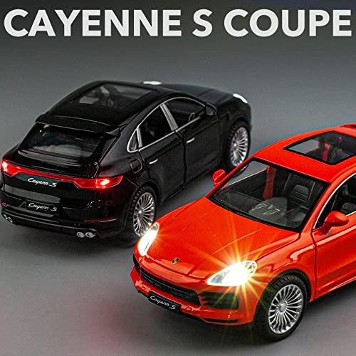 Juguetes Modelos Coches Coleccionables para Porsche Cayenne S 1:24 Modelo De Coche De Aleación Diecast Metal Sonido Luz Regalo De Juguete para Niños Decorado En Un Festival Lleno Amor